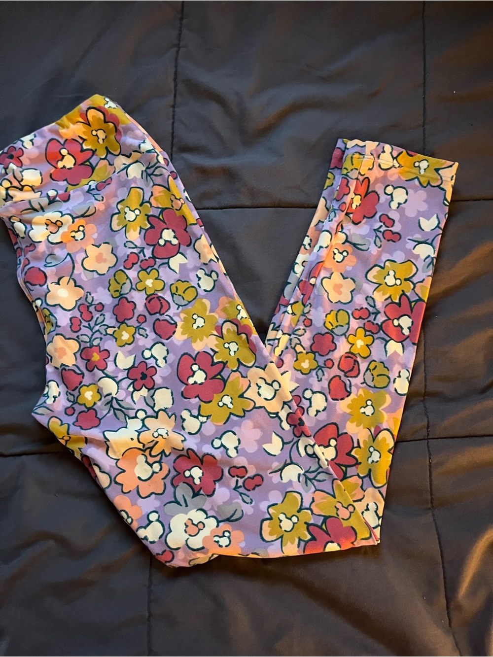 LuLaRoe Mickey Mouse Disney Floral Leggings